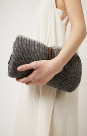 Hesta Cashmere Travel Throw in Ivory & Black