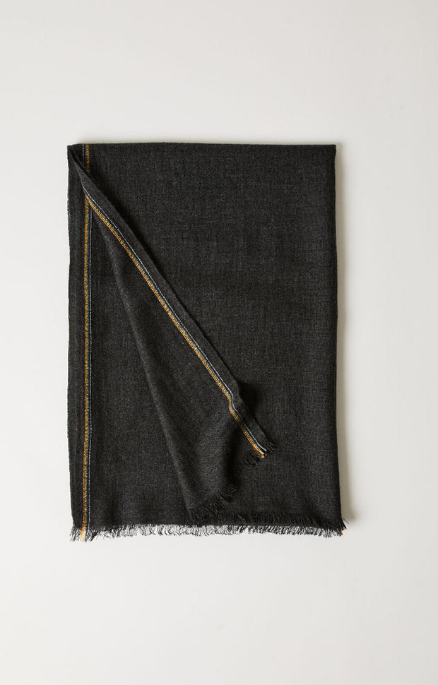 Komo Cashmere Throw in Charcoal
