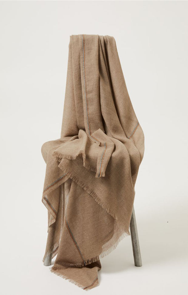 Komo Cashmere Travel Throw in Taupe