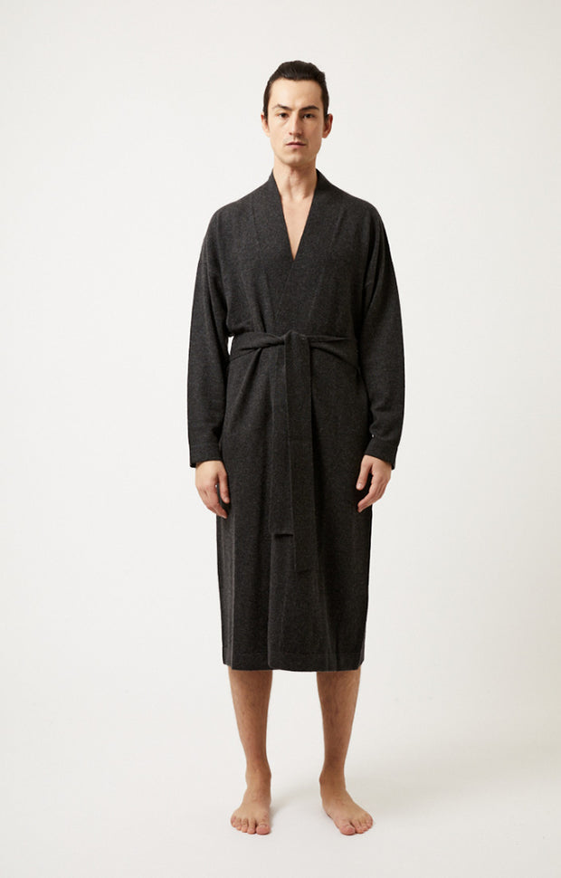 Legere Dressing Gown in Charcoal