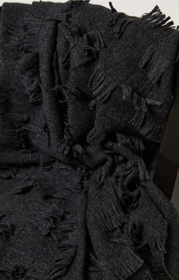 Seren Cashmere Throw in Charcoal