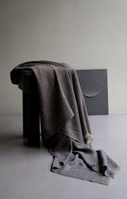Saan Throw in Charcoal & Taupe